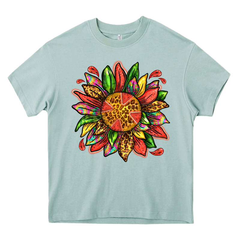 Watermelon Sunflower Heavy Core Tee by texasbilliewilder | Teevron