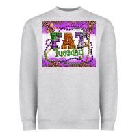 Heather Grey fat tuesday fleur de lis and mardi gras beads Heavyweight Sweatshirt - Artiststas
