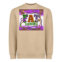 Mushroom fat tuesday fleur de lis and mardi gras beads Heavyweight Sweatshirt - Artiststas