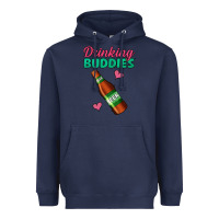 Navy drinking buddies beer bottle Heavyweight Hoodie - Jasminsmagicworld