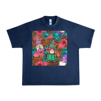 Navy floral easter gnomes seamless pattern Urban Heavy Tee - Artiststas