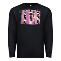 Black Purple Glitter Cowhide Pattern Brushstrokes Premium Sweatshirt - Bettercallsaul