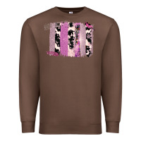 Chestnut Purple Glitter Cowhide Pattern Brushstrokes Premium Sweatshirt - Bettercallsaul