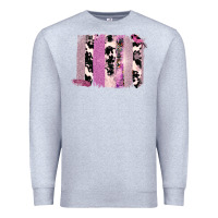Heather Grey Purple Glitter Cowhide Pattern Brushstrokes Premium Sweatshirt - Bettercallsaul