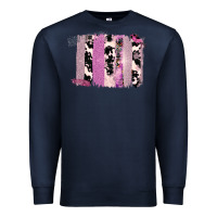 Navy Purple Glitter Cowhide Pattern Brushstrokes Premium Sweatshirt - Bettercallsaul