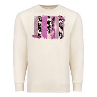 Sandshell Purple Glitter Cowhide Pattern Brushstrokes Premium Sweatshirt - Bettercallsaul