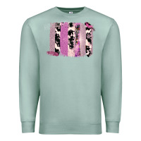 Seafoam Purple Glitter Cowhide Pattern Brushstrokes Premium Sweatshirt - Bettercallsaul