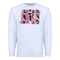 White Purple Glitter Cowhide Pattern Brushstrokes Premium Sweatshirt - Bettercallsaul