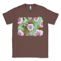 Chestnut pink roses with leopard background Classic Tee - LillyAllenDesigns