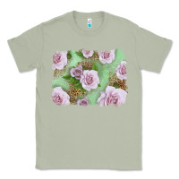 Matcha pink roses with leopard background Classic Tee - LillyAllenDesigns