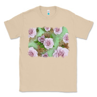 Mushroom pink roses with leopard background Classic Tee - LillyAllenDesigns