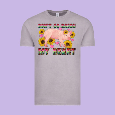 Western Don't Go Bacon My Heart Pig Vintage Tee Designed By Artiststas
