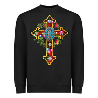 Black christmas cross Heavyweight Sweatshirt - AdoDesignShop