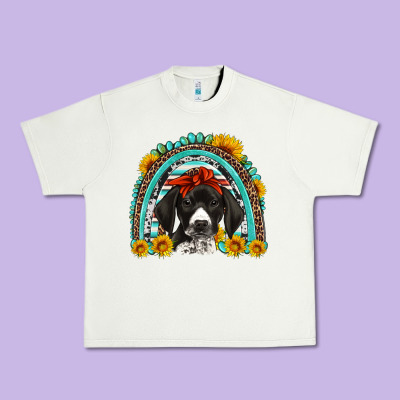 German Shorthaired Pointer Western Rainbow Urban Heavy Tee Designed By Artiststas