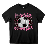 Black in october we wear pink soccer Heavy Core Tee - BarkalooDesign