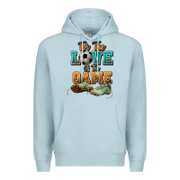 Blue Mist For the love of the game Soccer Premium Hoodie - NancyCooperArtShop