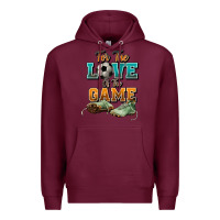 Burgundy For the love of the game Soccer Premium Hoodie - NancyCooperArtShop