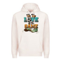 Pale Pink For the love of the game Soccer Premium Hoodie - NancyCooperArtShop