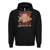 Black mrs claus gingerbread bakery Zipper Hoodie - MaliasSmallBusiness