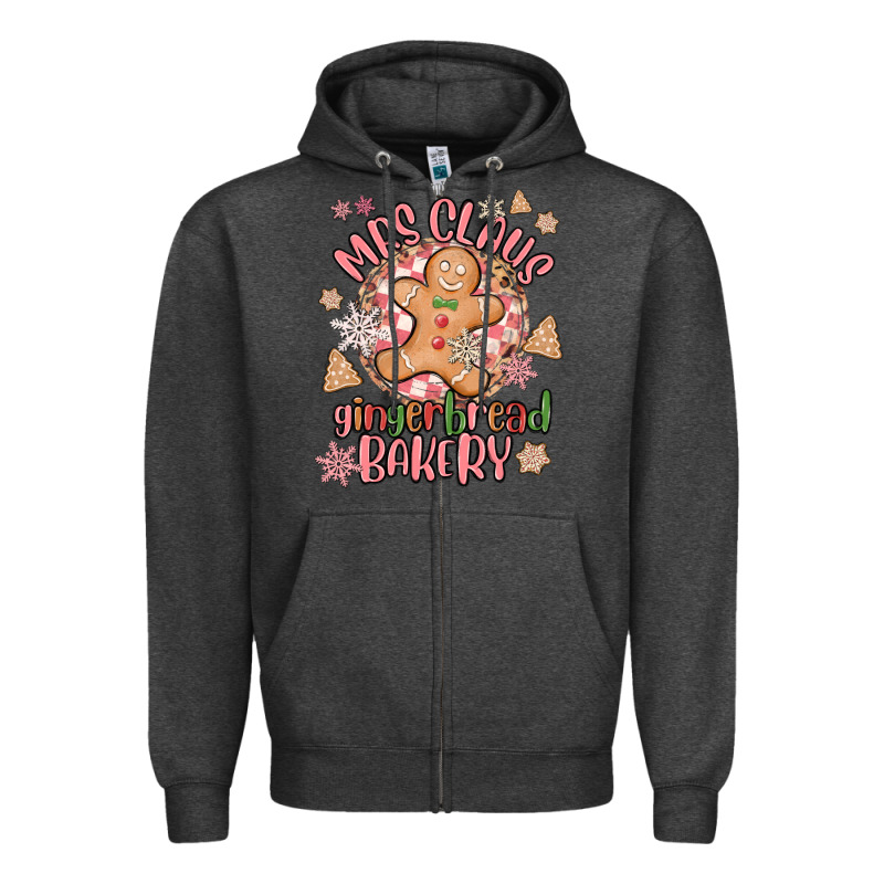 Mrs Claus Gingerbread Bakery Zipper Hoodie by MaliasSmallBusiness | Teevron