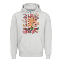 Dove Grey mrs claus gingerbread bakery Zipper Hoodie - MaliasSmallBusiness
