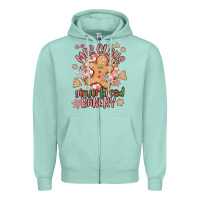 Seafoam mrs claus gingerbread bakery Zipper Hoodie - MaliasSmallBusiness
