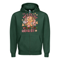 Sports Green mrs claus gingerbread bakery Zipper Hoodie - MaliasSmallBusiness