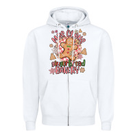 White mrs claus gingerbread bakery Zipper Hoodie - MaliasSmallBusiness