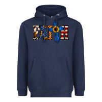 Navy faith  th of july cross Heavyweight Hoodie - Jasminsmagicworld
