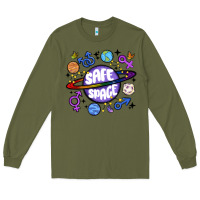 Army Green safe space Long Sleeve Tee - MaliasSmallBusiness