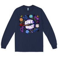 Navy safe space Long Sleeve Tee - MaliasSmallBusiness