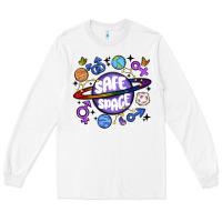 White safe space Long Sleeve Tee - MaliasSmallBusiness