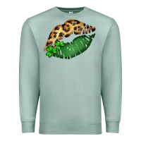Seafoam St. Patricks Day Leopard Lips Premium Sweatshirt - Bettercallsaul