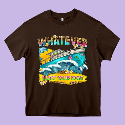 Whatever Float Your Boat Heavy Core Tee Designed By Texasbilliewilder