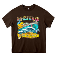 Chocolate Brown whatever float your boat Heavy Core Tee - texasbilliewilder