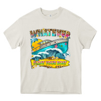 Cream whatever float your boat Heavy Core Tee - texasbilliewilder