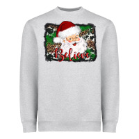 Heather Grey believe santa Heavyweight Sweatshirt - AdoDesignShop