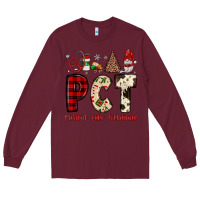 Burgundy pct patient care technician  christmas Long Sleeve Tee - JahusDesignShop