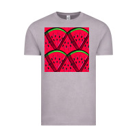 Vintage Zinc Watermelon Slices Seamless Pattern Vintage Tee - BundleAndBundleShop