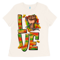 Bone love juneteenth with fist Ladies Tee - texasbilliewilder