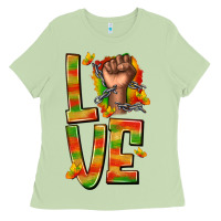 Matcha love juneteenth with fist Ladies Tee - texasbilliewilder