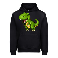 Black Cartoon T-Rex Urban Hoodie - HowdyJamesFarm