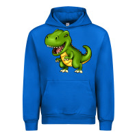 Cobalt Cartoon T-Rex Urban Hoodie - HowdyJamesFarm