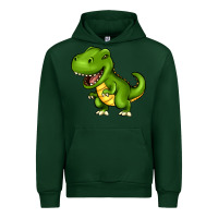 Foreset Green Cartoon T-Rex Urban Hoodie - HowdyJamesFarm