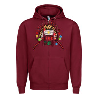 Burgundy merry christmas shitter s full Zipper Hoodie - MaliasSmallBusiness