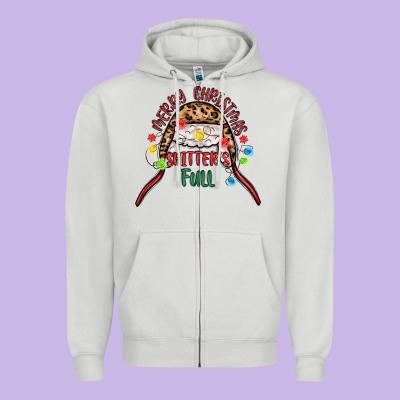 Merry Christmas Shitter S Full Zipper Hoodie Designed By Maliassmallbusiness