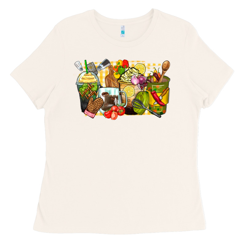 Lunch Lady Coffee Cups Ladies Tee by Zillion Design Studio | Teevron