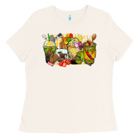 Bone lunch lady coffee cups Ladies Tee - Zillion Design Studio