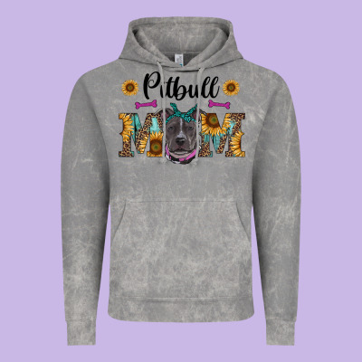Western Pitbull Mom Vintage Hoodie Designed By Ranaportraitstore