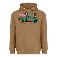 Toasted Coconut farm animals truck Heavyweight Hoodie - Jasminsmagicworld